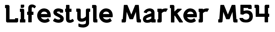 Lifestyle Marker M54 font
